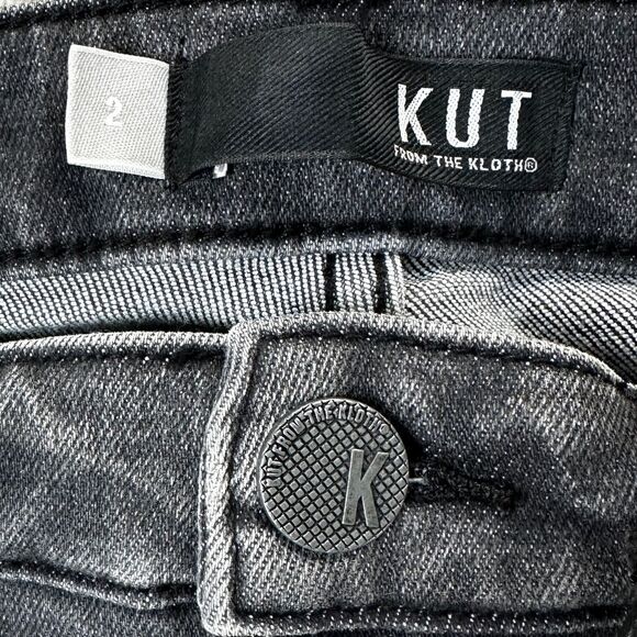 NWT Kut from the Kloth Distressed High Rise Connie Fab Ab Ankle Skinny Raw Hem 2 - Picture 11 of 16